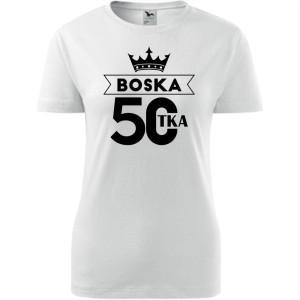 Damska koszulka - Boska 50 koszulka dla niej na urodziny boskie
