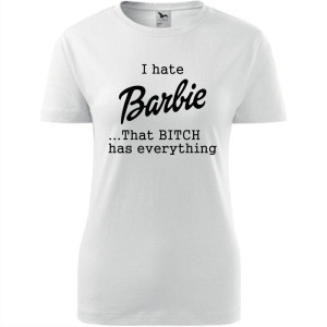 Damska koszulka taliowana - i hate barbie