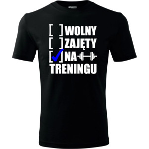 Męska koszulka Sportowa - Wolny zajęty na treningu