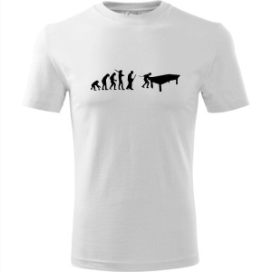 Męska koszulka - Bilard 01, snooker - t-shirt ewolucja prezent