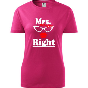 damska koszulka - mrs always right
