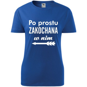 damska koszulka - po prostu zakochana w nim