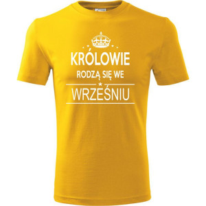 Męska koszulka - Królowie rodzą się we wrześniu 02