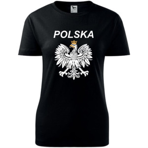 Damska koszulka taliowana - Polska 02, godło