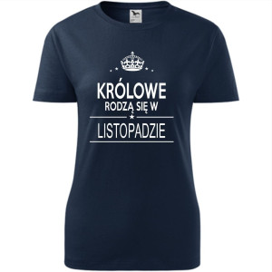 Damska koszulka taliowana - Królowe rodzą się w listopadzie 02