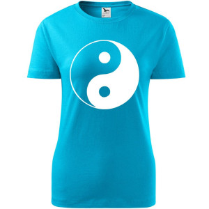 Damska koszulka taliowana - Yin-yang