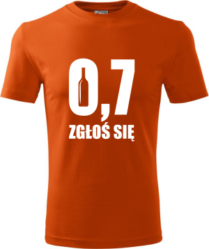 Męska koszulka - 0,7 zgłoś się