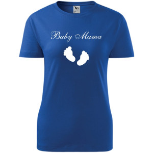 Damska koszulka taliowana - Baby mama