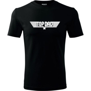 Męska koszulka - Top dad 02 jak Top Gun dla taty