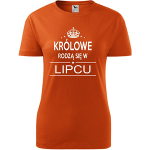 Damska koszulka taliowana - Królowe rodzą się w lipcu 02