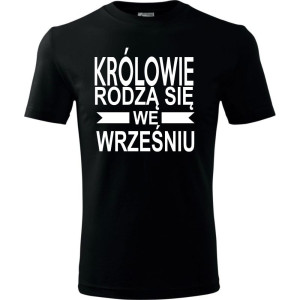 Męska koszulka - Królowie rodzą się we wrześniu 01