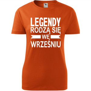 Damska koszulka taliowana - Legendy rodzą się we wrześniu