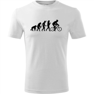 Męska koszulka dla Rowerzysty - Ewolucja rower - t-shirt prezent