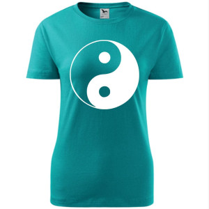 Damska koszulka taliowana - Yin-yang