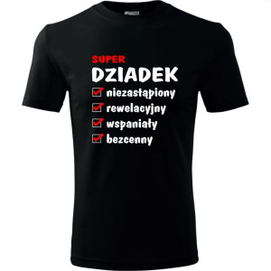 Męska koszulka - Zalety dziadka, prezent na urodziny i na dzień dziadka