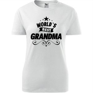 Damska koszulka - World's best Grandma.