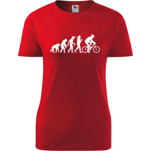 Damska koszulka taliowana dla Rowerzystki - Ewolucja rower