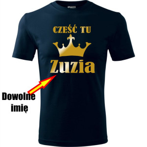 Dziecięca koszulka - Cześć tu + Twoje imię