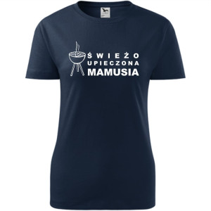 Damska koszulka taliowana - Świeżo upieczona mamusia