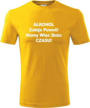 Męska koszulka - Alkohol zabija powoli