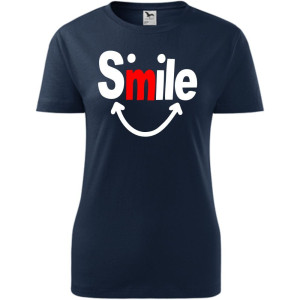 Damska koszulka taliowana - Smile