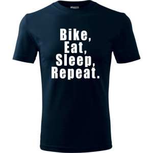 Męska koszulka dla Rowerzysty - Bike eat sleep repeat