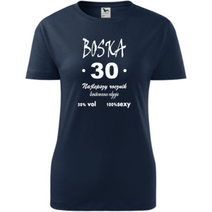 Damska koszulka - boska 30 na urodzny