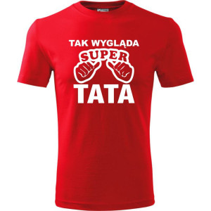 Męska koszulka - Tak wygląda super tata, najnowszy t-shirt dla niego