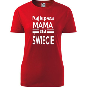 Damska koszulka taliowana - najlepsza mama na świecie