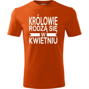 Męska koszulka - Królowie rodzą się w kwietniu 01