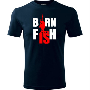 Męska koszulka dla Wędkarza - Born to fish - t-shirt dla wędkarza