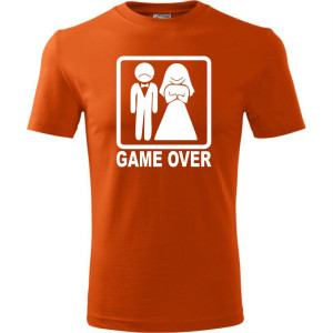 Męska koszulka - Game over 01 prezent dla pana młodego kawalerski
