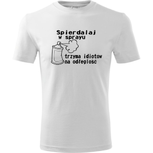 Męska koszulka - Spierdalaj w sprayu