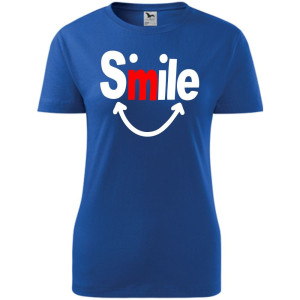 Damska koszulka taliowana - Smile