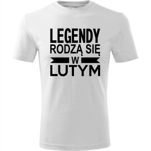 Męska koszulka - Legendy rodzą się w lutym