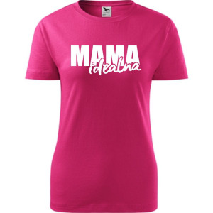 Damska koszulka taliowana - mama idealna na prezent