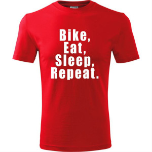 Męska koszulka dla Rowerzysty - Bike eat sleep repeat