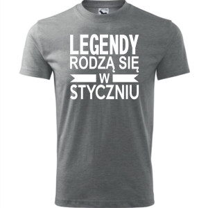 Męska koszulka - Legendy rodzą się w styczniu