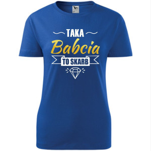 Damska koszulka - Taka babcia to skarb - t-shirt na prezent urodziny dla babci dzień babci