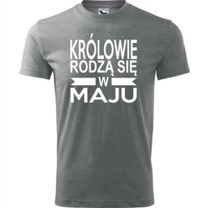 Męska koszulka - Królowie rodzą się w maju 01