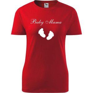 Damska koszulka taliowana - Baby mama