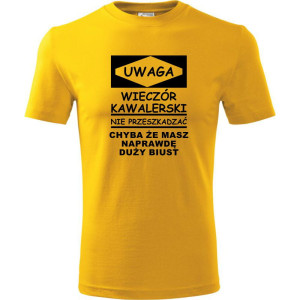 Męska koszulka - Uwaga! Wieczór kawalerski