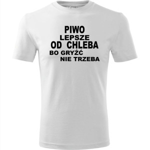 Męska koszulka - Piwo lepsze od chleba
