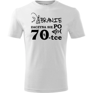 Męska koszulka - branie zaczyna się po 70 ryba