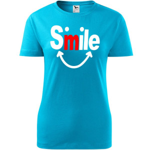 Damska koszulka taliowana - Smile