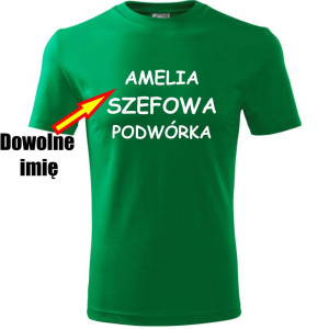 Dziecięca koszulka - Szefowa podwórka + Twoje imię