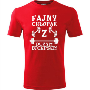 Męska koszulka - Fajny chłopak z dużym bicepsem