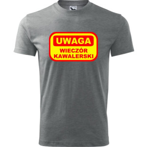 Męska koszulka - Uwaga! Wieczór kawalerski