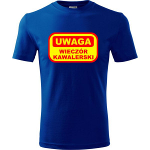 Męska koszulka - Uwaga! Wieczór kawalerski