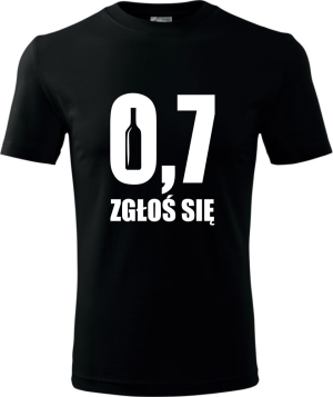 Męska koszulka - 0,7 zgłoś się